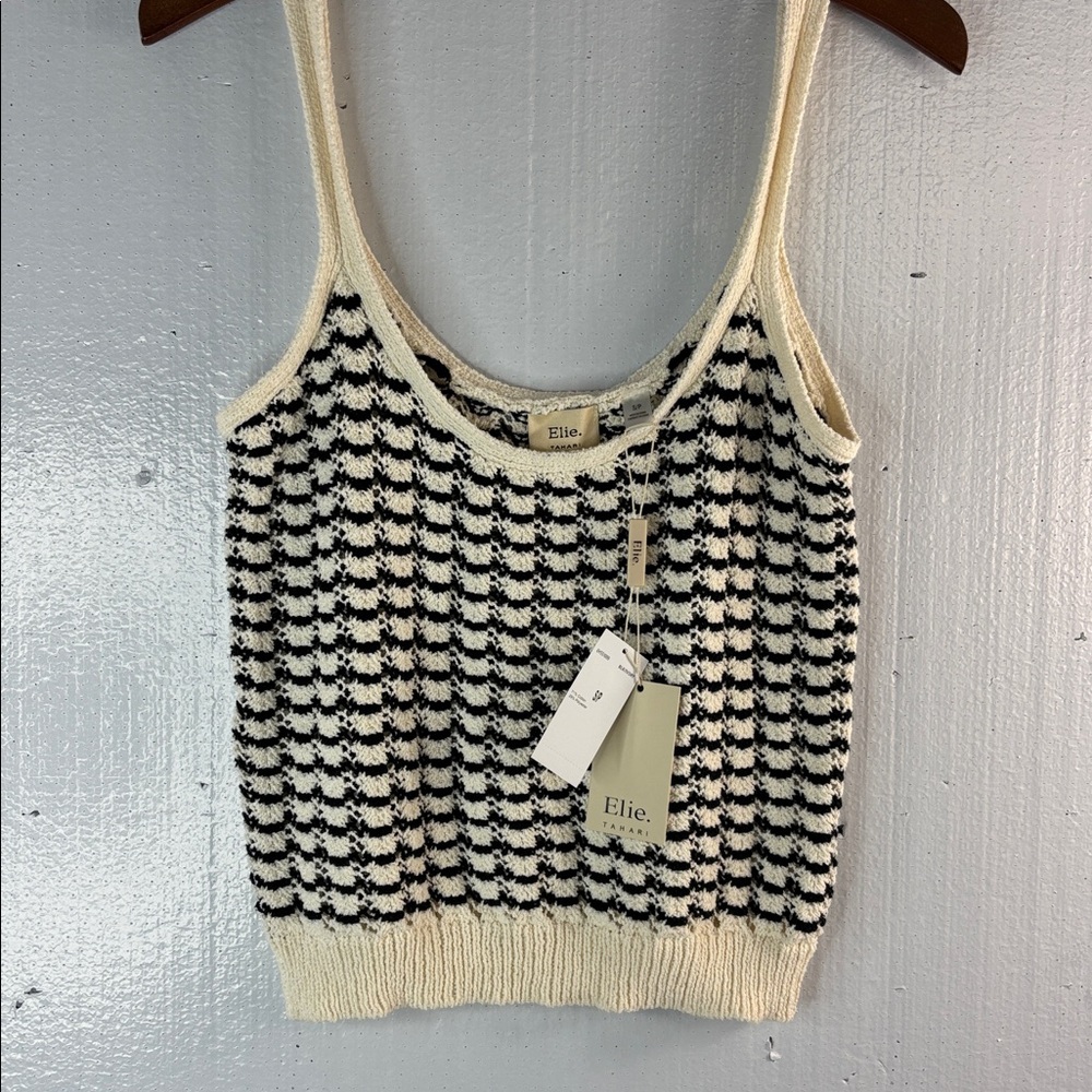 Elie Tahari SP Oversized Cotton Knit Tank n Open Cardigan Cami Coordinated Set - Picture 2 of 9